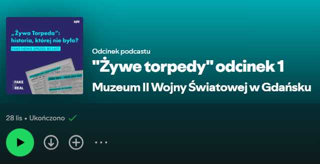Słuchowisko „Żywa torpeda” na Spotify